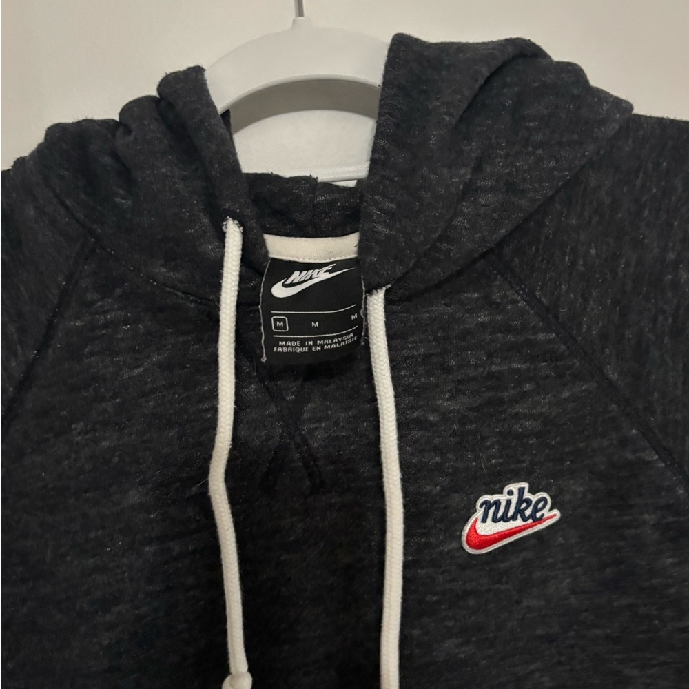 Nike Charcoal Hoodie with Embroidered Logo